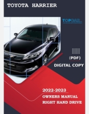 TOYOTA HARRIER 2022-2023 OWNERS MANUAL 
